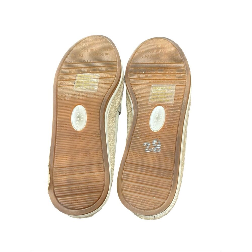Anne Klein Womens White Laser-Cut Iflex Espadrille Perforated Flat Shoes Size 8 - Picture 4 of 8